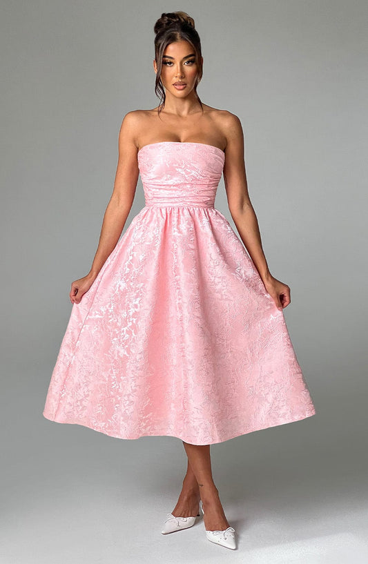 Robe mi-longue Saoirse - Blush