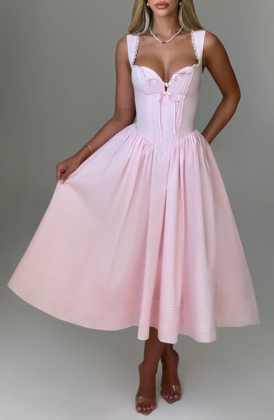 Robe mi-longue Marlena - Blush