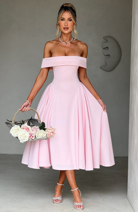 Miranda Midi Dress - Blush