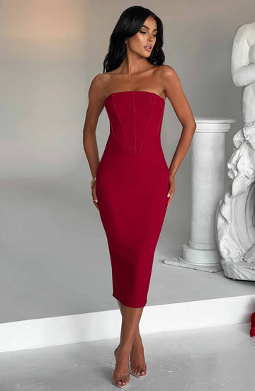 Amore_Midi_Dress_Red_Fiorefinesse