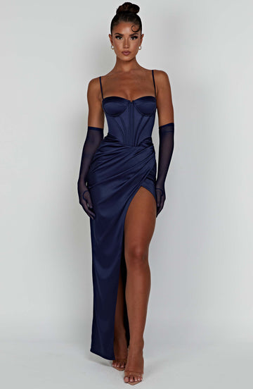 Despina_Maxi_Dress_Navy_Fiorefinesse