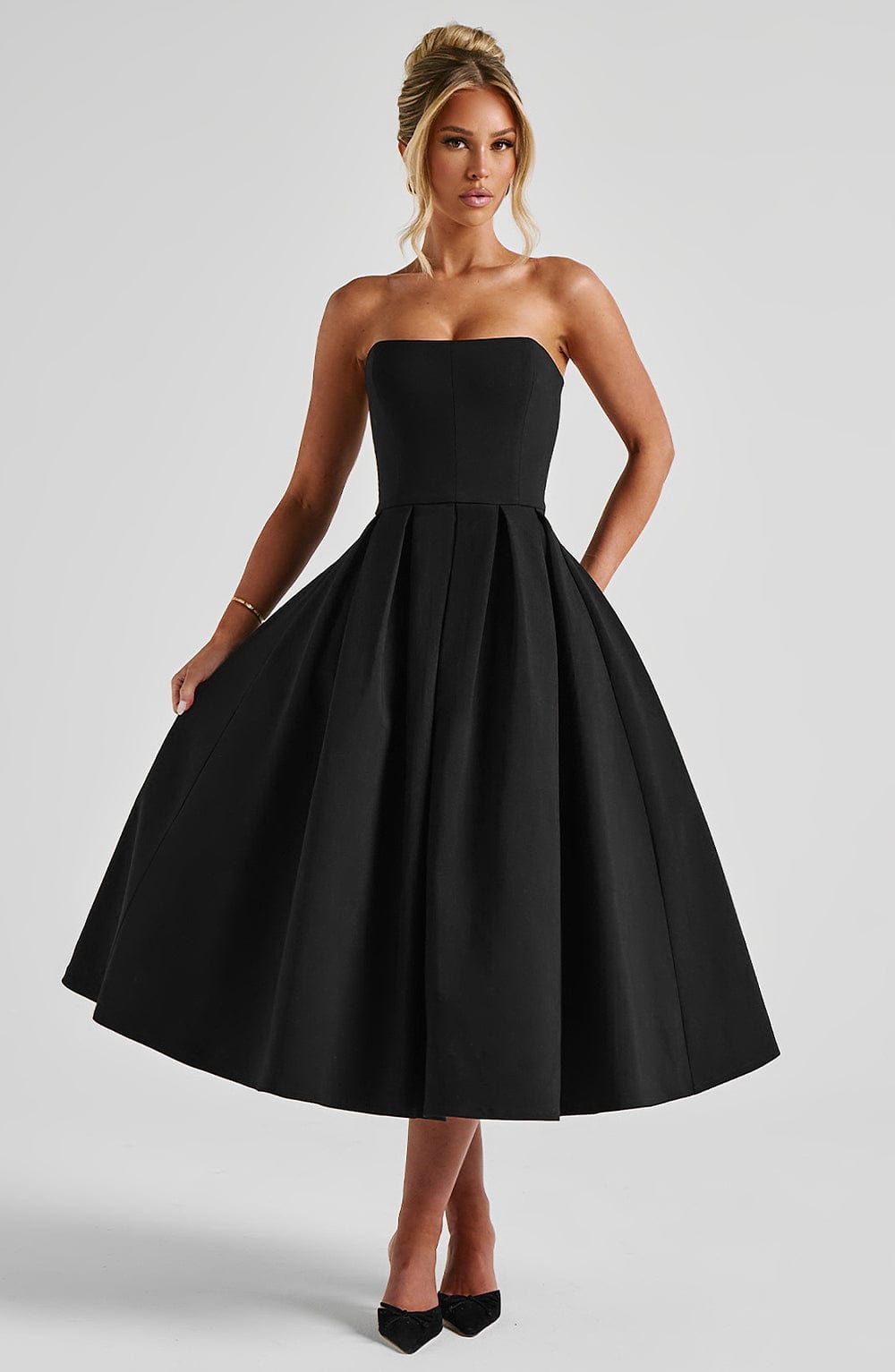 Edith_Midi_Dress_Black_Fiorefinesse