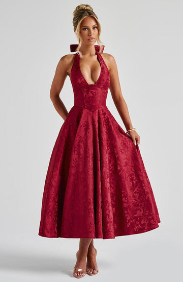 Effie_Midi_Dress_Red_Fiorefinesse