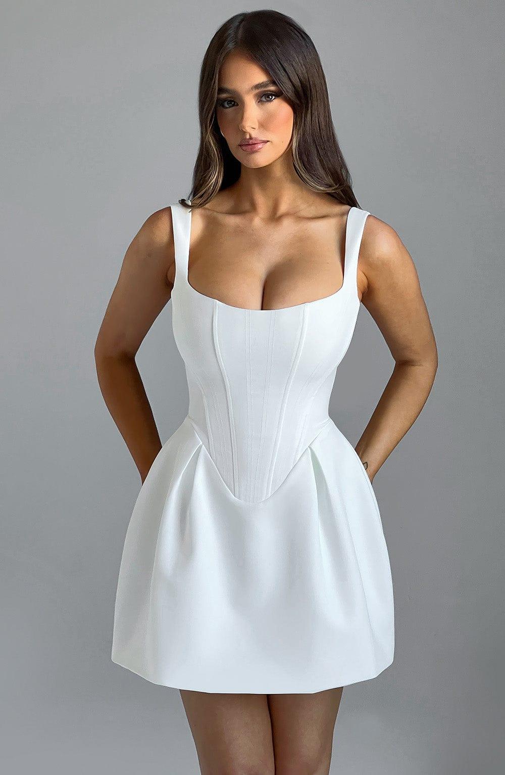 Janiyah_Mini_Dress_Ivory_Fiorefinesse