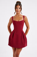 Janiyah_Mini_Dress_Wine_Fiorefinesse