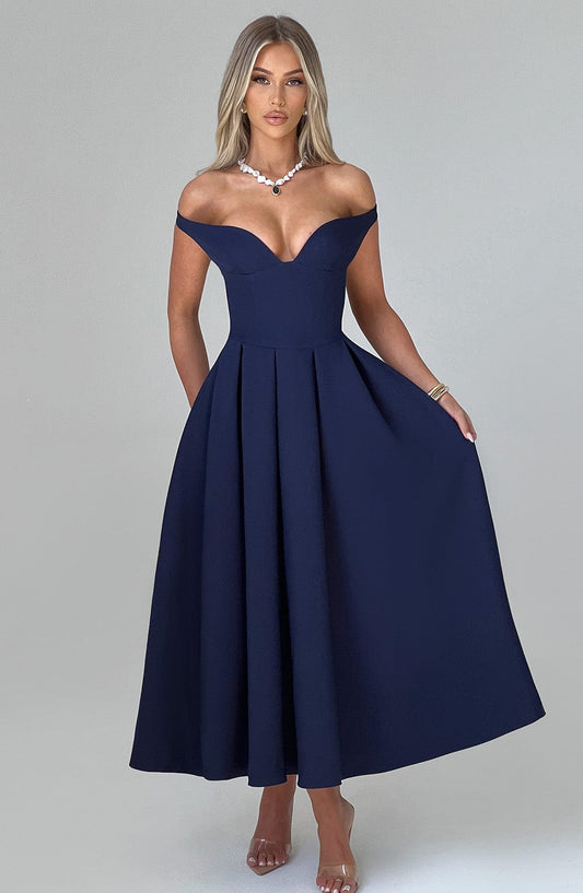 Lanetta_Midi_Dress _Navy_Fiorefinesse