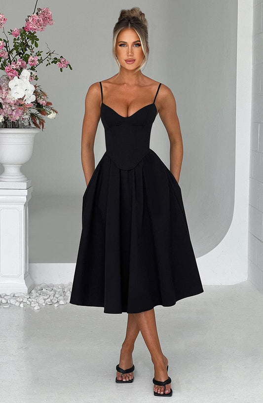 Mariella-Midi_Dress_Black_Fiorefinesse