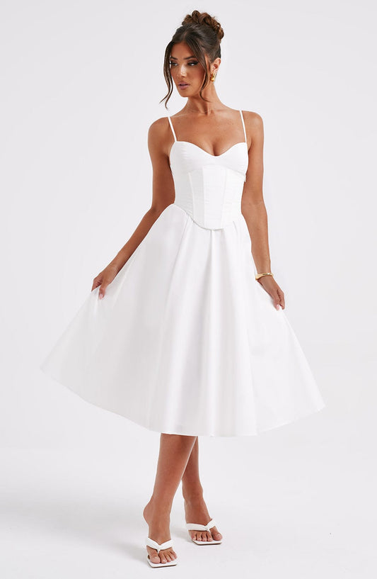 Mariella_Midi_Dress_Ivory_Fiorefinesse