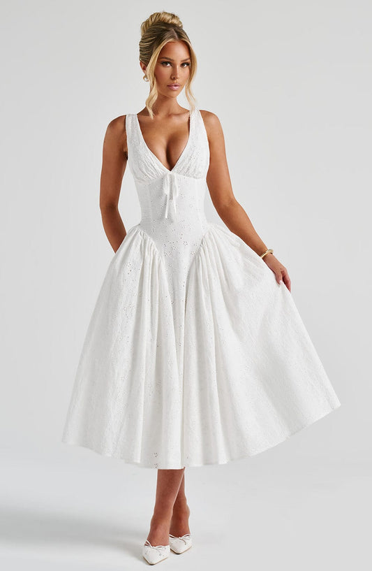 Monroe_Midi_Dress_Ivory_Fiorefinesse