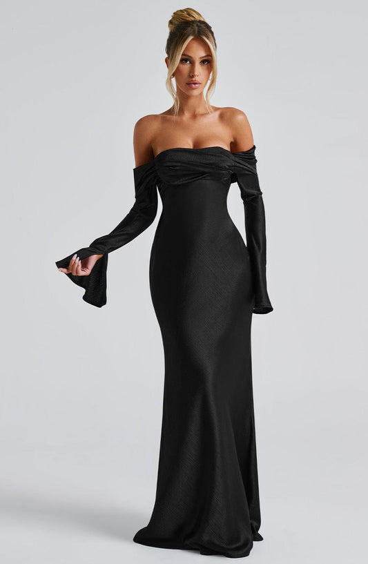 Selene_Maxi_Dress_Black_Fiorefinesse