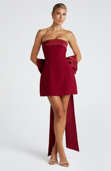 Barbara Mini Dress - Wine