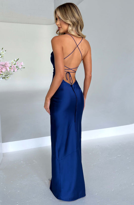 Robe longue Misha - Bleu marine