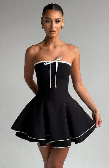 Juno Mini Dress - Black/White